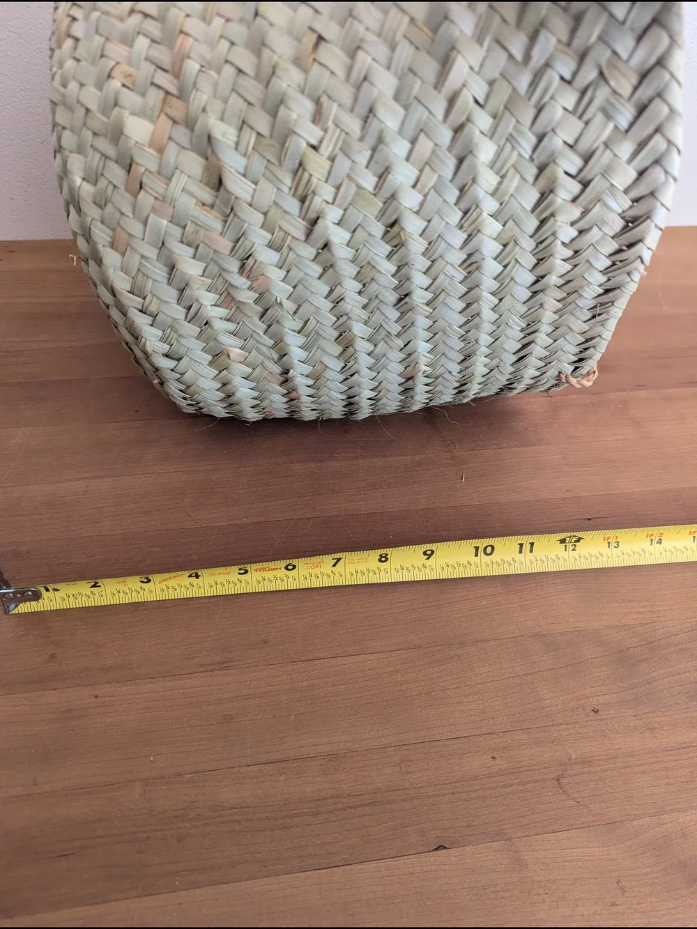 Handmade Woven Wicker Palm Seagrass Storage Basket w/ Handles